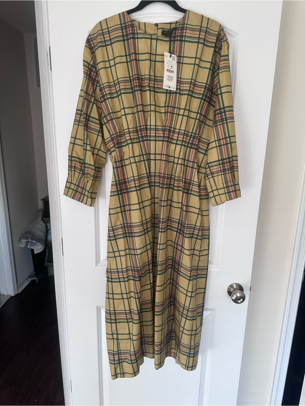 Plaid Zara Midi NWT